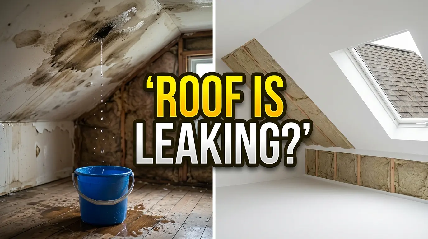Roof leaking on a New Jersey home