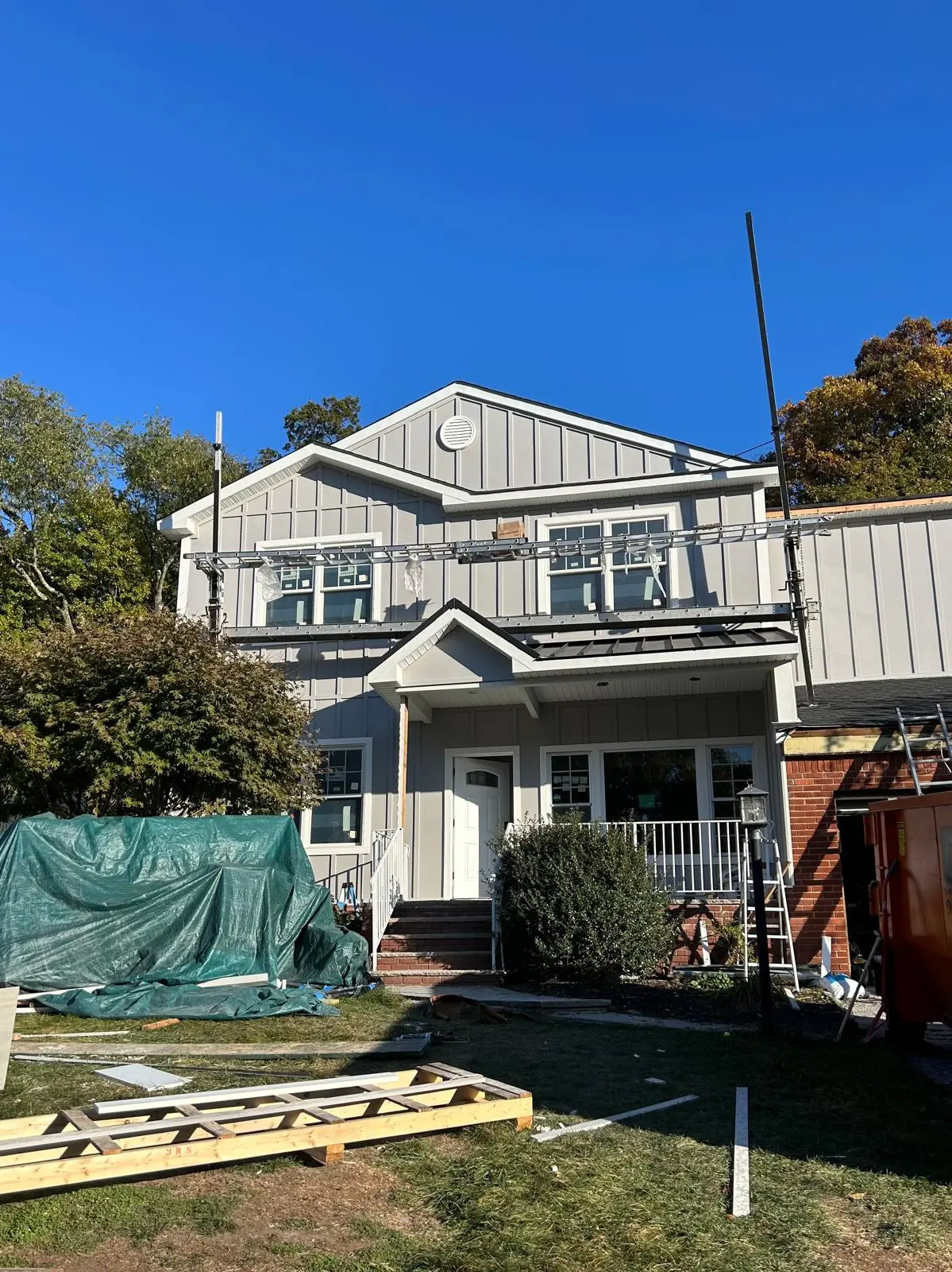 Siding project in New Jersey — siding repair in progress
