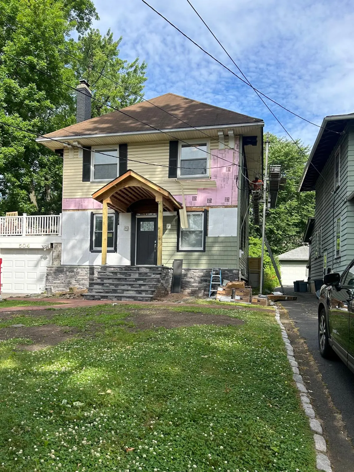 JRB Siding LLC crew installing a new roof in New Jersey