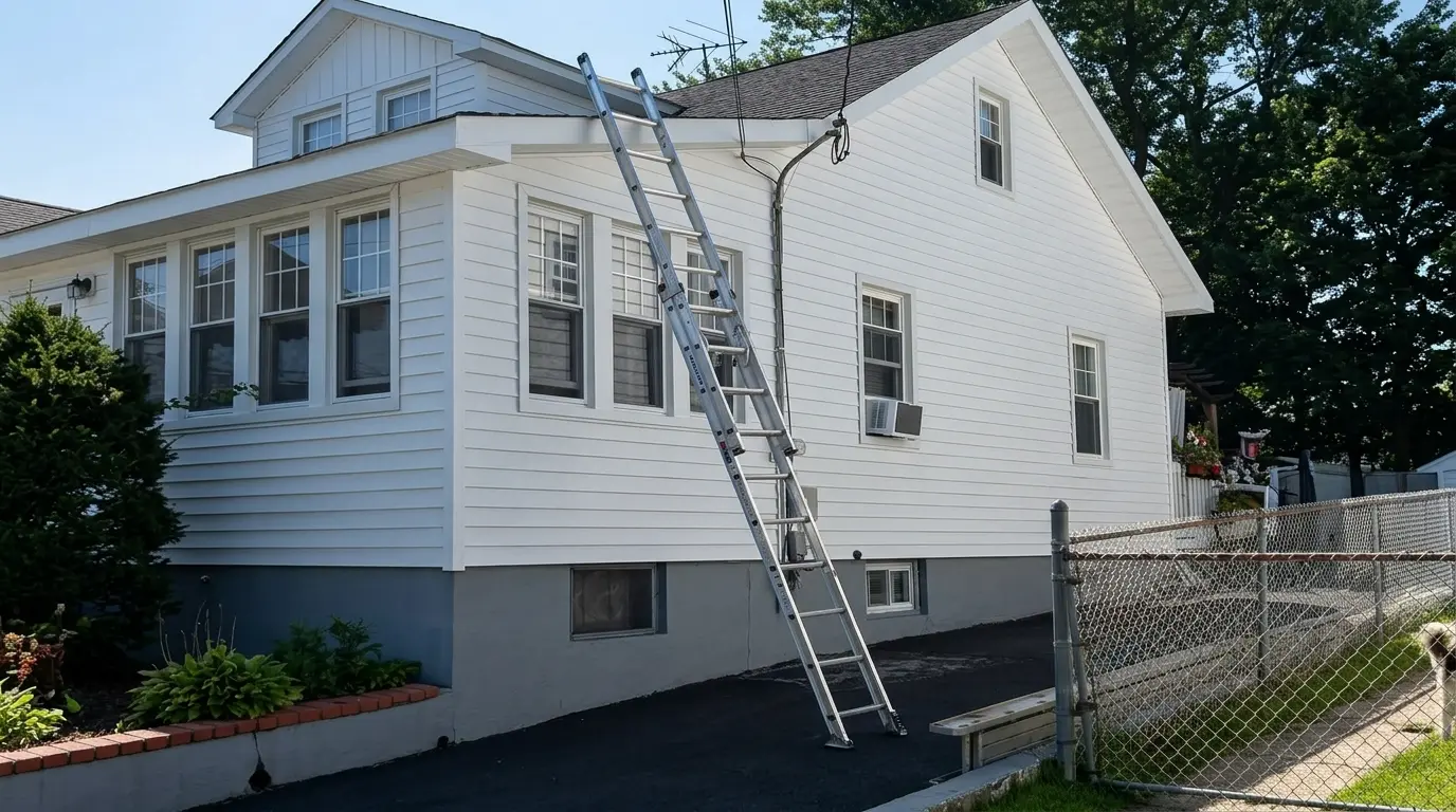 New siding installation on a New Jersey home