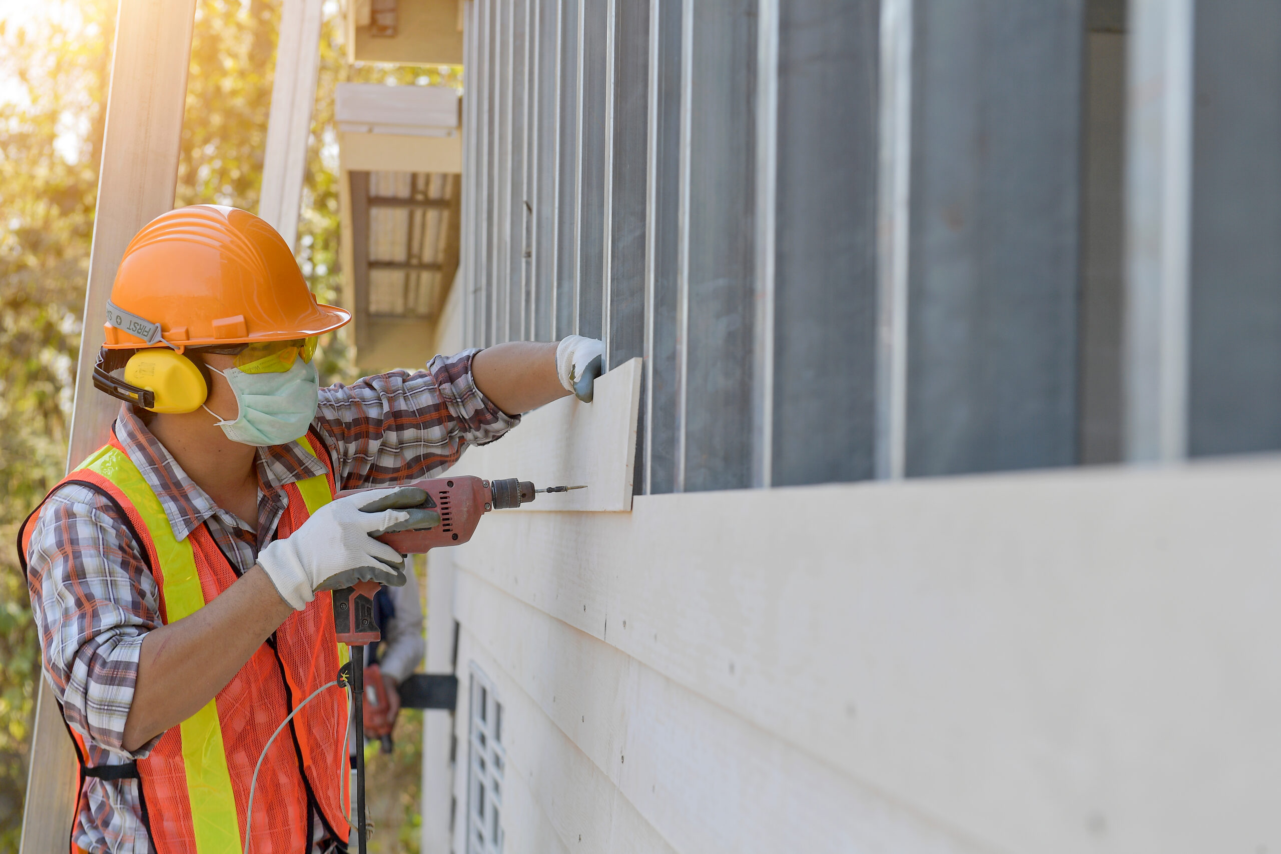 Siding installation on a New Jersey home