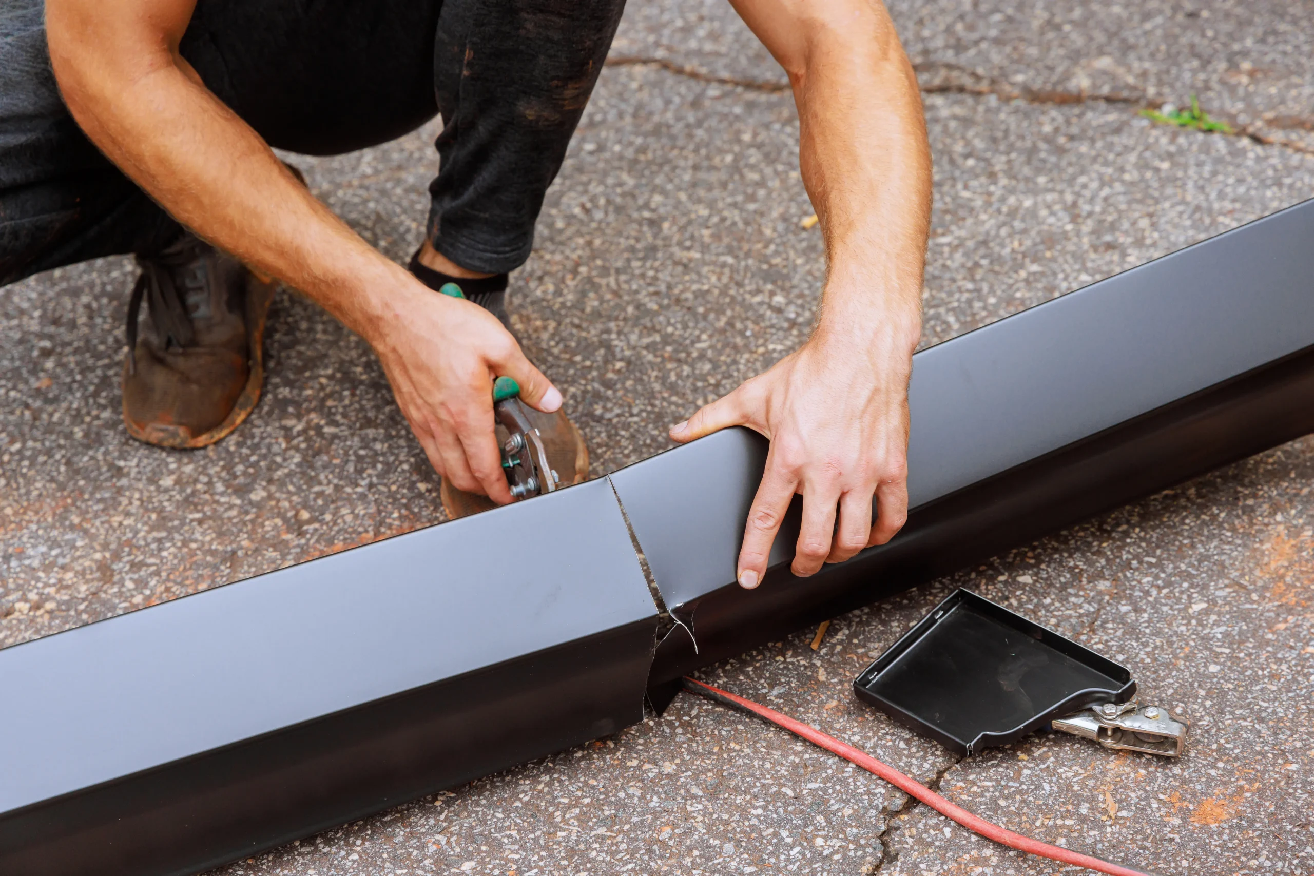 Gutter repair on a New Jersey home